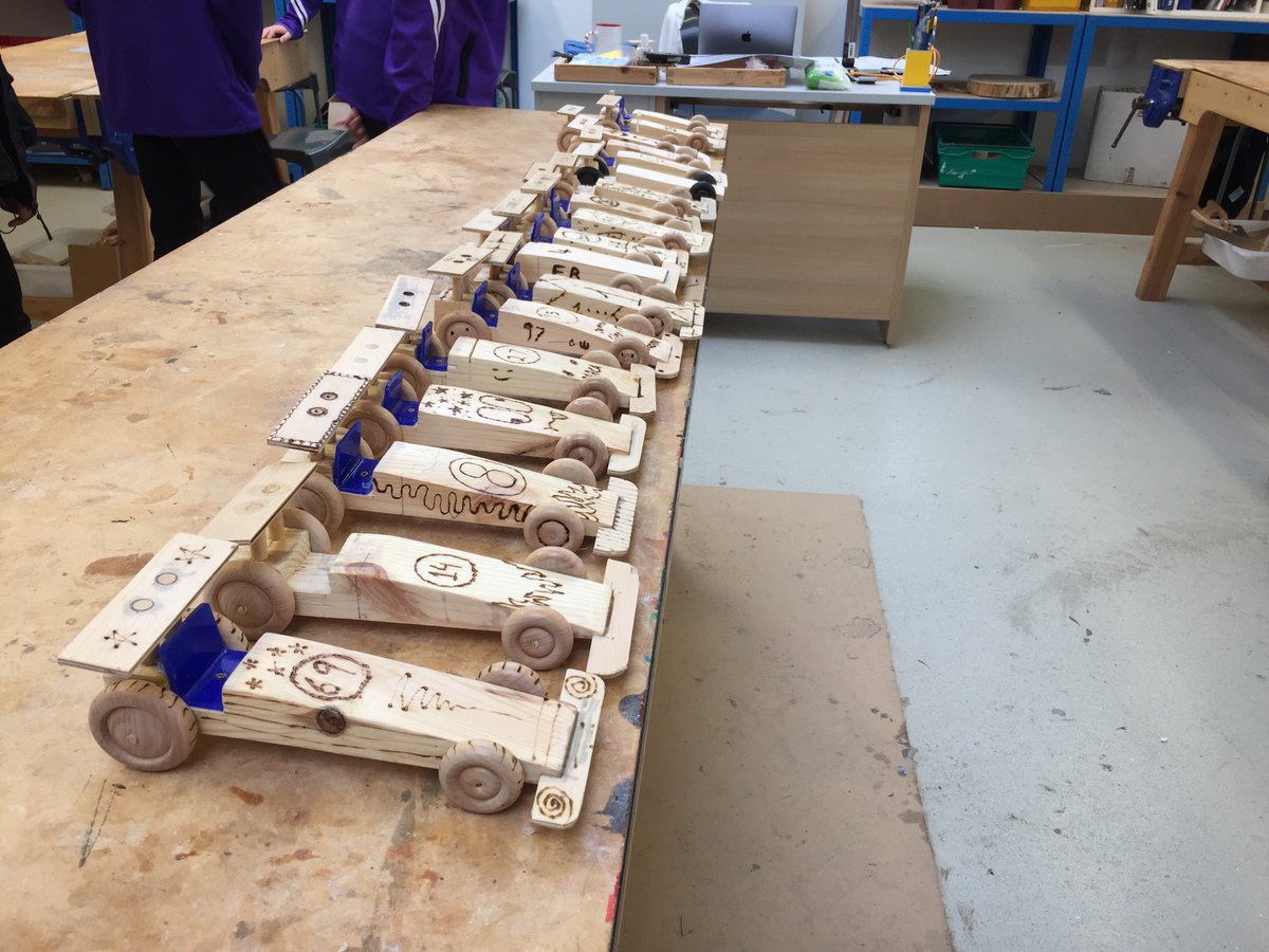 JamesORiordan2's tweet photo. Well done to 1st year @lecheiless students on the last day of their rotation. They completed their race cars in time to enter them in the first ever Le Cheile Grand Prix!🏎🏁 #wood technology https://t.co/BF0563F1h6