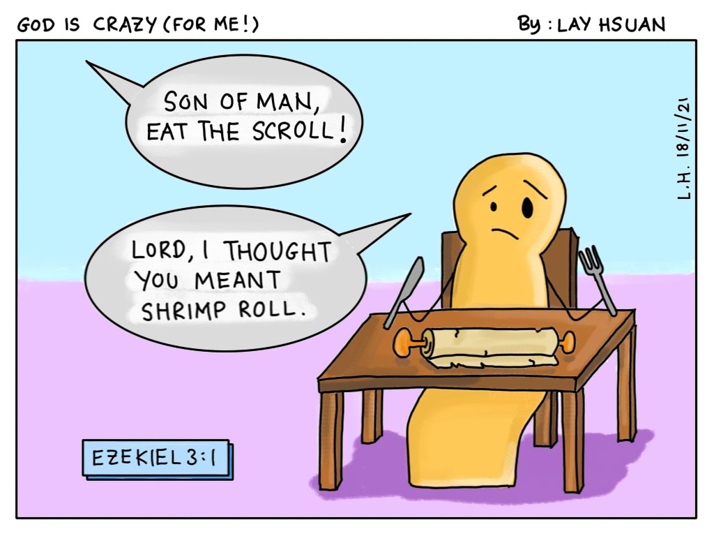 carylim's tweet photo. Expectation vs Reality. He is still sovereign over all things, and is trustworthy.
#godiscrazyforme #comicstrip #comicdoodle #digitalart #digitalcomics #digitaldrawing #justeatit #ezekiel3v1 #JUSTDOIT https://t.co/rG2VS4PX6q