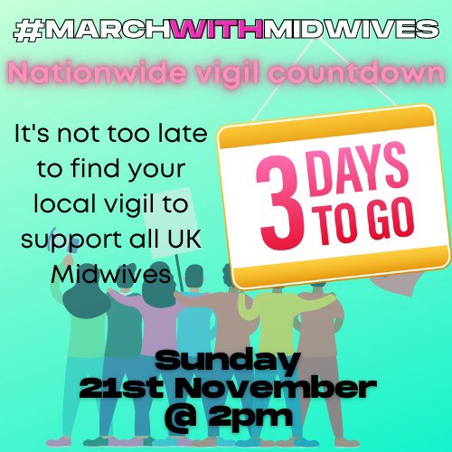 3 days to go! Have you made your banner? Rallied your friends? Signed the petition? Reposted our posts everywhere? 3 days and counting. Show us what you’re doing to prepare! #MarchWithMidwives