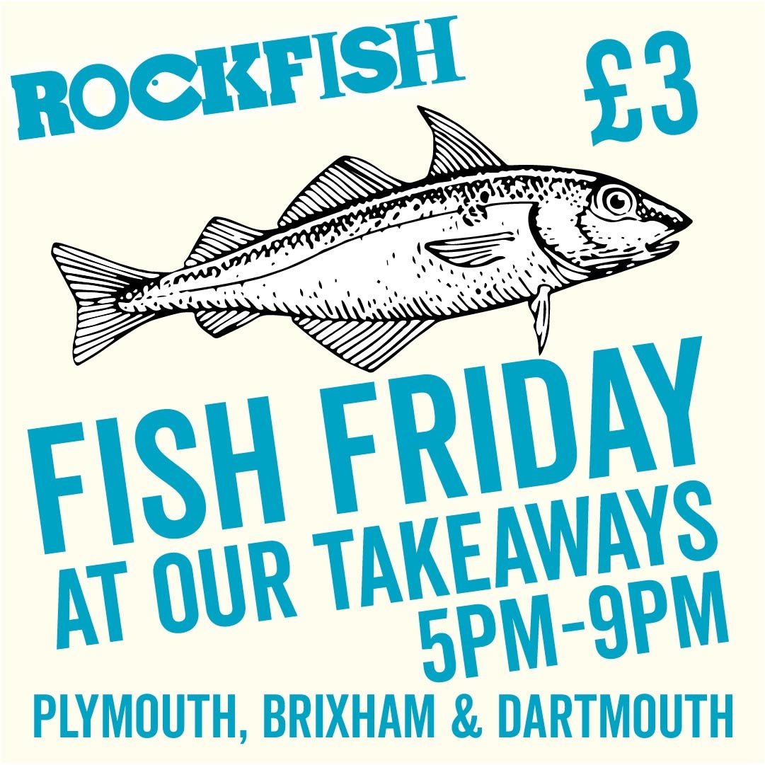 therockfishuk's tweet photo. It's #Fish Friday at our takeaways from tomorrow 5-9pm β in Brixham, Dartmouth & Plymouth Deck for just Β£3β !
Super fresh just landed local fish with chips. Come & get yours!
β β β
#awardwinningfishandchips #top10uk #therockfishuk https://t.co/x4eAraVqCY