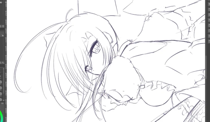 お誘いいただき一枚描かせてもらってます!ありがとうございます!

好きなものを描く!とのことだったので私もこの娘で
お楽しみに…! https://t.co/qAw10OemgC 