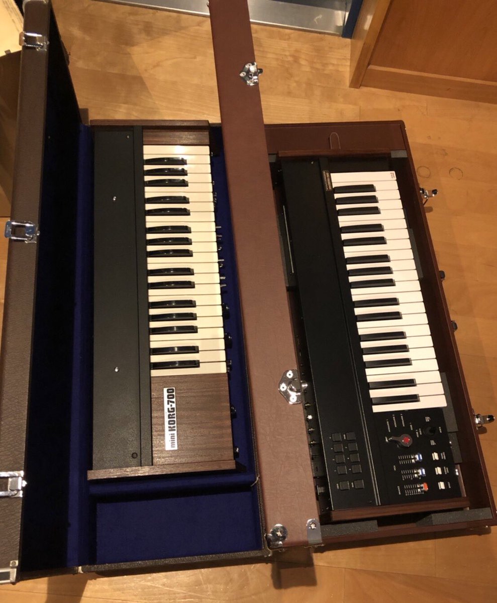 prophetRisa's tweet photo. miniKORG700とminiKORG700FSのケース。
それなりに重いです😅
長さは同じですが、厚さが違います_φ(・_・
#minikorg700 #minikorg700fs #synthesizer #シンセサイザー https://t.co/OwvoZgtHQZ