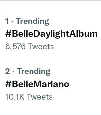 Queen things, that's Belle Mariano! The 1st and 2nd spot will always be her spot!

#BelleDaylightAlbum 
#BelleMariano