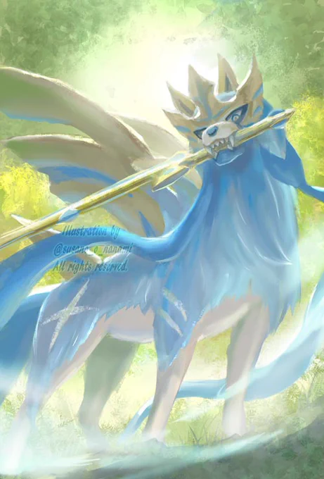 🗡️&amp;🛡️

#Zacian #Zamazenta #PokemonSwordShield #fanart 