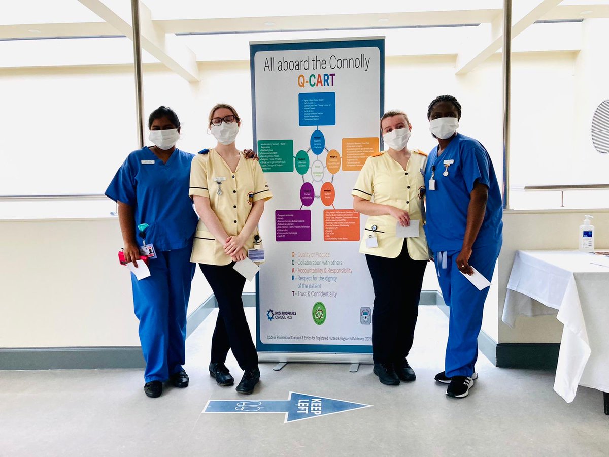 lally_angela's tweet photo. Delighted to be promoting the NMBI Code of Professional Conduct & Ethics @ConnollyNursing on Graduation Day #nursingvalues @RCSI_FacNurMid @chiefnurseIRE https://t.co/8x5cOeVUyg