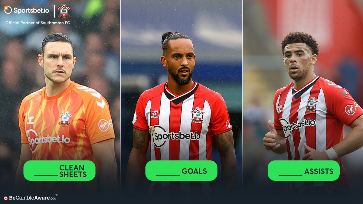 Sportsbetio's tweet photo. ⏰ to put your #PremierLeague knowledge to the test before we step into Gameweek 12. 🤩
Alex McCarthy __ 🧤
Theo Walcott __ ⚽
Che Adams ___ 🦵
#PremierLeague #SaintsFC #Goals #CleanSheets #Stats #Assits https://t.co/kZvfoCCEWm