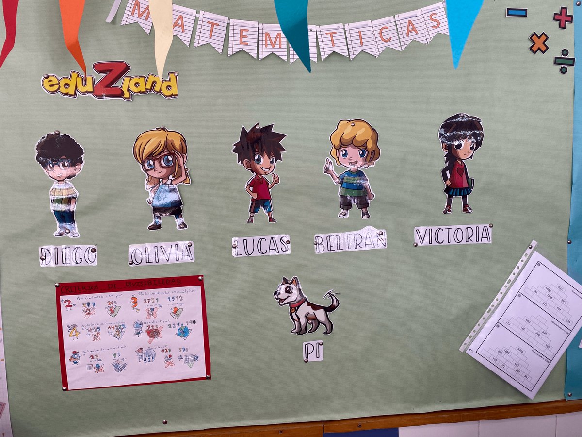 Este rincón #eduZland de 5º de primaria en <a href="/anunciacionval/">Colegio La Anunciación</a> nos tiene 😍

Personajes y anotaciones a tener en cuenta para practicar #mates, ¡nos encanta! 🙌 Qué manera más chula de crear ambiente de #juego. ¡Gracias por compartirlo! 😉

Y tu clase, ¿tiene un rincón #eduZland? ⤵️