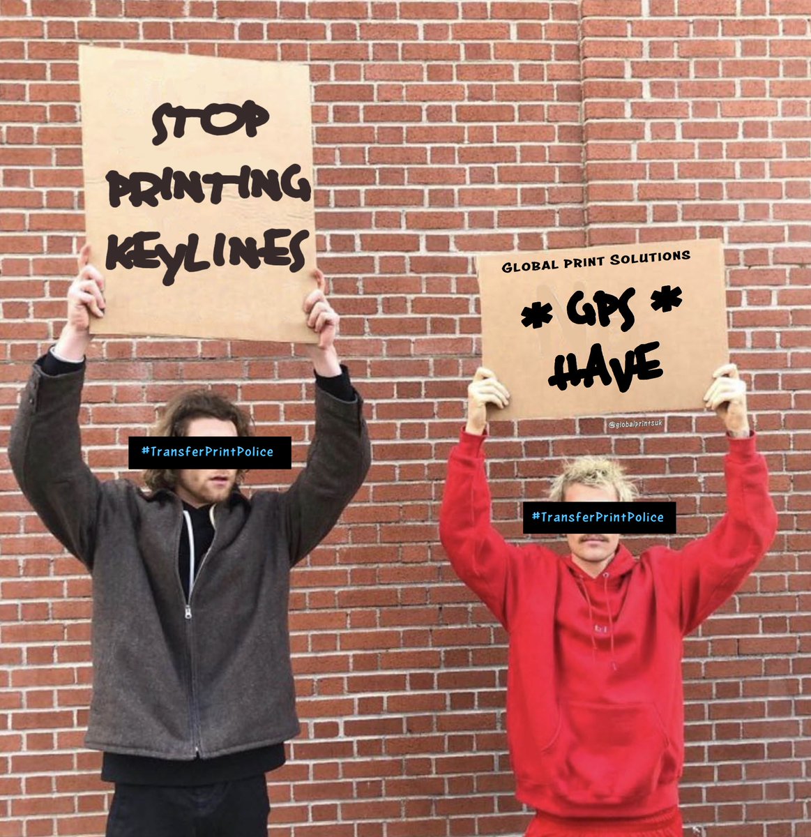 Our sister site @globalprintsuk is complying with the #TransferPrintPolice &amp; unless requested they are #printing #transfers #withoutkeylines so you can #heatpress onto any coloured #garments #printbureauservice