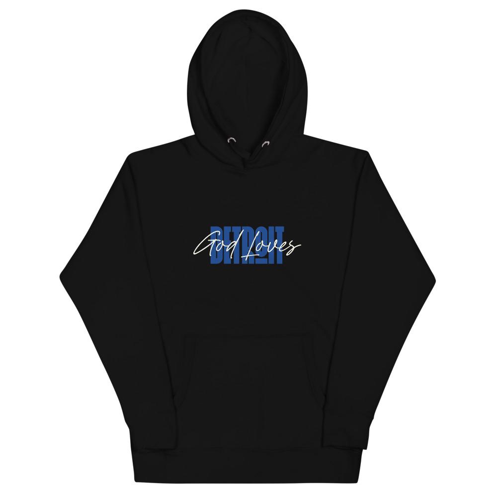 TeesEternal's tweet photo. 😍 God Loves Detroit Hoodie - Blue Text 😍 
by #EternalTees starting at $40.00. 
Shop now 👉👉 https://t.co/VQLAmqwJ8m • #christianapparel #blackowned https://t.co/UAJLjWXPbz