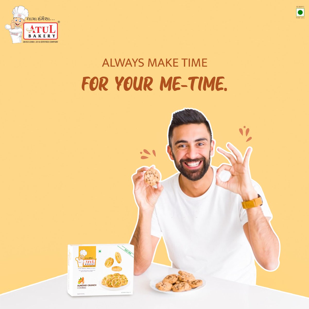 BakeryAtul's tweet photo. Take out time from your busy schedule and enjoy your "Me Time" with @atul_bakery
#atulbakery #bakeryproducts #bakerylife #enjoysnacks #metime #teatimecookies #teatimesnack #metimesnack #metimegoals https://t.co/yMd8vpvfgJ