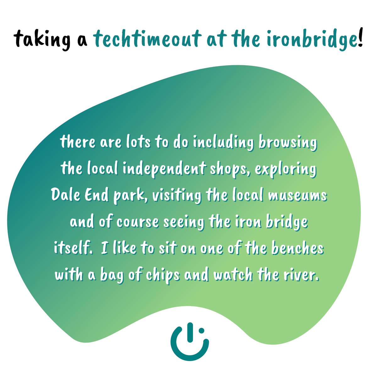 techtime_out's tweet photo. Here is another #techtimeout activity idea...

The Ironbridge, Telford.

Jessica loves spending her spare time here as she thinks that "it’s a great place for me to unwind and chill out, especially if I’ve had a stressful day.

#activity #activityidea #telford #theironbridge https://t.co/xqhGZd8mXh