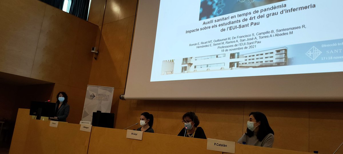 EuiSantPau's tweet photo. Auxili Sanitari en temps de pandèmia. Impacte sobre els estudiants de 4rt de Grau. @EuiSantPau per @Eroman4767 
#VIJornadesInfermeriaSantPau @HospitalSantPau @InfermeriaSPau  https://t.co/iOvfzSACak https://t.co/WJtt1pB9ww