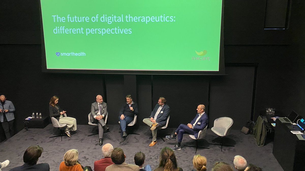 daanaeyels's tweet photo. Innovation is not the issue, fragmentation is. 

With the healthdata authority we want to engage federated data in order to 
#datasaveslives 

Debating #dtxbenelux with @bart, #joostbaert (@AZKlina), @hconstandt &amp; @stevedv https://t.co/bno8pRp5m6