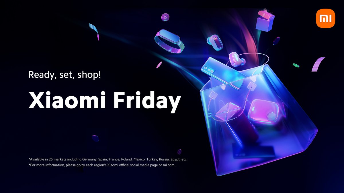 Xiaomi's tweet photo. One more occasion! #XiaomiFriday is coming!

Great offers are waiting for you ahead. #ReadySetShop https://t.co/ACIYFadhCK