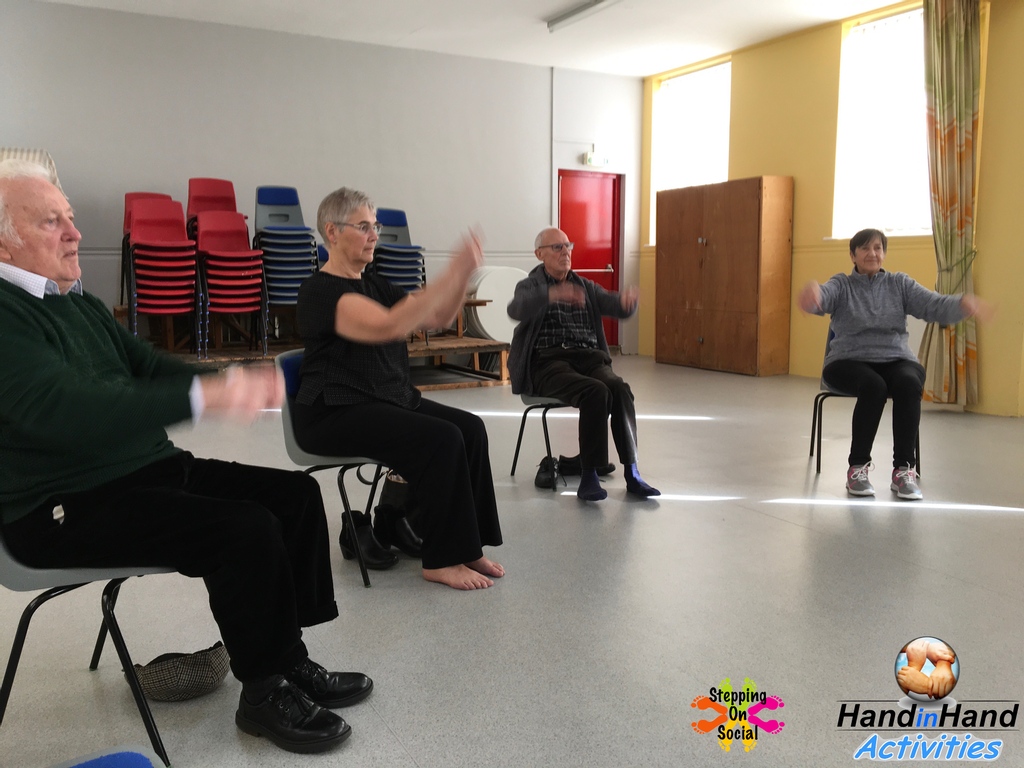 HIHGroup's tweet photo. #TBT to the Stepping On Social class in early 2020 #ChairBasedExercise #ChairSupportedExercise #TeaAndCake #LadiesWhoLunch #GentsWelcomeToo #LetsEndLoneliness #OlderPeople #StocktononTees #InclusiveExercise #SocialIsolation #SteppingOnSocial #DementiaFriendly #FallsPrevention https://t.co/Yi4OcPdzd0