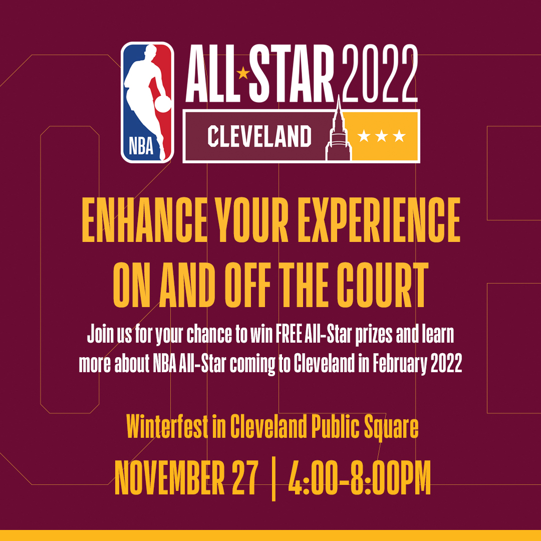 CLESports's tweet photo. GCSC & @CavsWGNation cannot wait to light up all of CLE with you at @DowntownCLE's #Winterfest! 🎄 ✨
Stop by the @cavs #AllForFunTour bus in Public Square on NOV 27 to learn more about @NBAAllStar heading to #TheLand and win FREE festive prizes! https://t.co/GqzdKAjM96