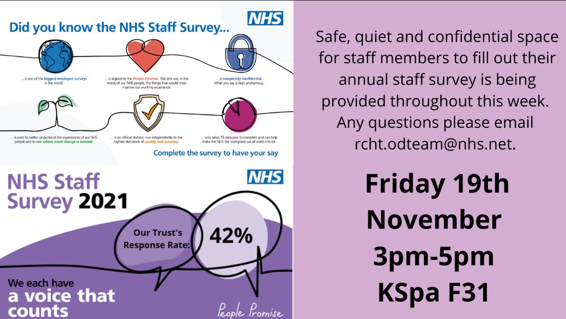 People Experience (@theodteam1) on Twitter photo There’s one week remaining of this years annual staff survey. Any issues please email rcht.odteam@nhs.net #nhsstaffsurvey <a href="/RCHTWeCare/">Royal Cornwall Hospitals NHS Trust</a> @tonynchambers <a href="/kimvon_o/">Kim O'Keeffe - BEM</a> <a href="/RchtWellness/">RCHT Wellbeing</a> There’s one week remaining of this years annual staff survey. Any issues please email rcht.odteam@nhs.net #nhsstaffsurvey <a href="/RCHTWeCare/">Royal Cornwall Hospitals NHS Trust</a> @tonynchambers <a href="/kimvon_o/">Kim O'Keeffe - BEM</a> <a href="/RchtWellness/">RCHT Wellbeing</a>