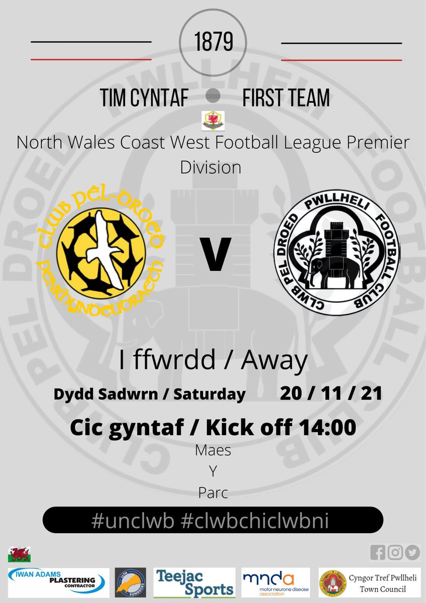 cpdpwllfc's tweet photo. Gêm enfawr i'r tîm cyntaf ddydd Sadwrn wrth i ni deithio i Benrhyndeudraeth. Cic gyntaf am 2.00pm
A huge game for the first team Saturday as we travel away to Penrhyndeudraeth. Kick off at 2pm.
⚫️⚪️⚫️⚪️⚫️⚪️
#UnClwb #UnCymuned #clwbchiclwbni https://t.co/N4qyQiVoc1
