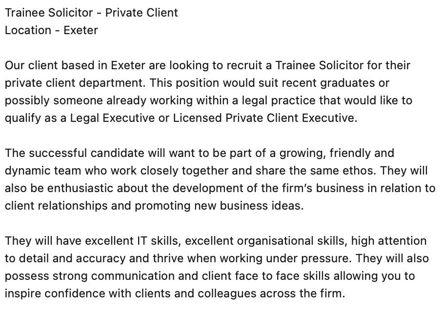 To apply for this position please send your cv to 
alex@retainjobs.com

#RetainPeople #RetainExcellence #recruitment #ThursdayMotivation #jobsearching #Devon