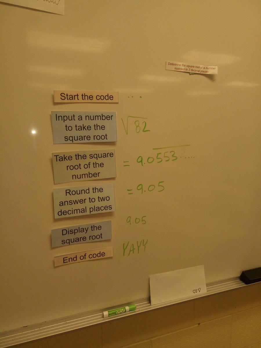 te_bokkel's tweet photo. Exploring some pseudocode in #YRDSBmath. Rearranging the instruction blocks to solve a problem and alter the problem. #MTH1W https://t.co/Qe7UeGaCic
