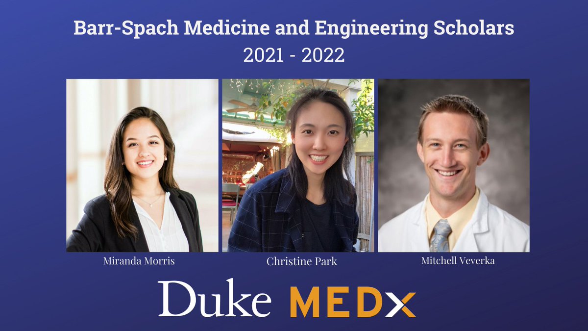 We are pleased to announce our newest Barr-Spach Medicine and Engineering Scholars! 🩺💡

Read More: tinyurl.com/mp36hya7