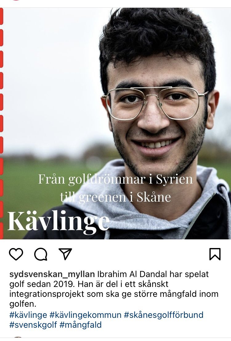 niklasorrenius's tweet photo. Som barn i Syrien drömde Ibrahim Al Dandal om att spela golf. 2018 kom han till Sverige. Nu jobbar han på äldreboende i Kävlinge - och golfar.

”Allt började med en golfintresserad eldsjäl från församlingen – Jan Berglund, som håller i läxhjälpen.”

❤️⛳️ 

https://t.co/s5BKwrESIR https://t.co/OHIEzORyXo