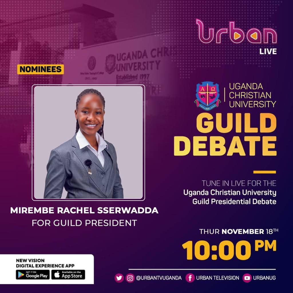 joelonamugera's tweet photo. When it get to 10pm, let's not forget to tune in to Urban tv
Let's watch our next Guild President @RacheSserwadda
#Racheal4Guild https://t.co/8697jULMrp