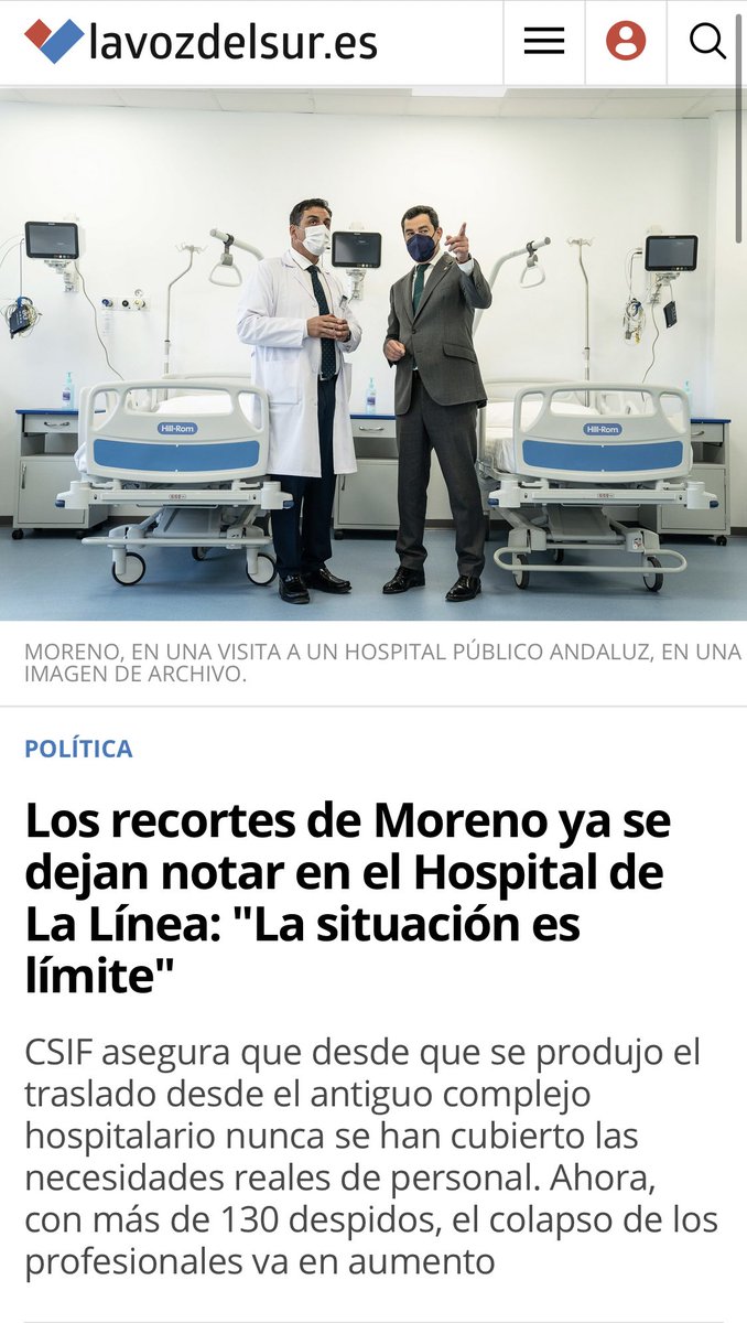 El consejero de Salud, Jesús Aguirre, exige respetar el derecho a asistencia sanitaria durante la #HuelgaMetalCadiz cuando el colapso evidentemente viene por los despidos masivos de los últimos meses. Los estibadores apoyamos la Huelga del Metal. #NiUnPasoAtras