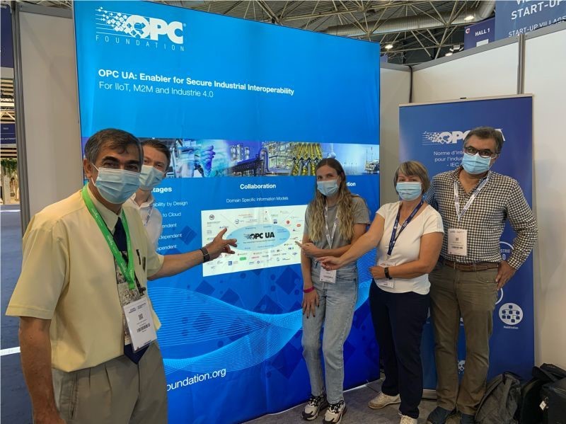 OPCFoundation's tweet photo. The colleagues from @OPCFoundation France presented at the Global Industry exhibition in 2021 in France. It was a pleasure to meet you during this event and to discuss OPC-UA. We hope to see you very soon!
#OPCUA #OPCFoundation @OPCFondationFrance https://t.co/HkBbluzIdv