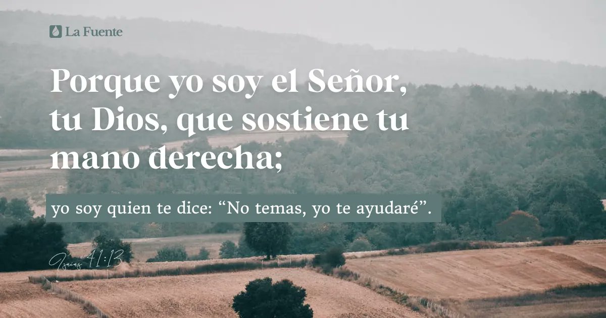 LaFuenteUIO's tweet photo. Porque Yo soy el Señor tu Dios, que sostiene tu diestra, Que te dice: “No temas, Yo te ayudaré”. Isaías 41:13 #nbla #lafuenteuio https://t.co/qHl6LOIPLO