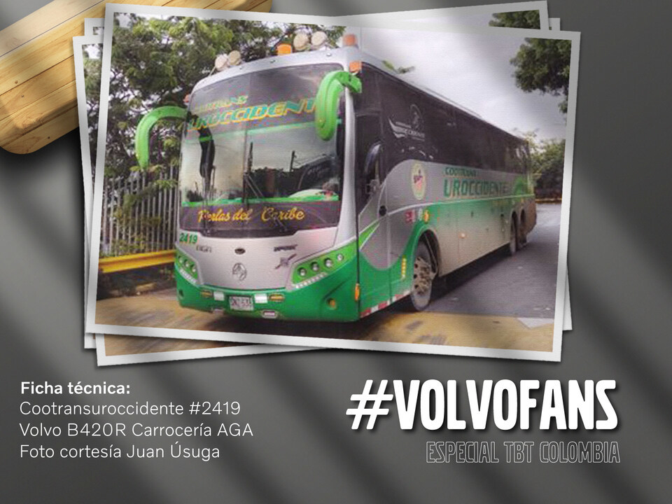 VolvoBusesCol's tweet photo. Juan Úsuga nos envía su Volvo B450R de la empresa Cootransuroccidente #2419.

Si tienes una fotografía de tu autoría, de un Bus Volvo clásico de Colombia de tu empresa favorita, envíanosla por mensaje interno y la publicamos en nuestro espacio.

#VolvoFans, La Pasión que nos Une. https://t.co/eO8RaQe5oz