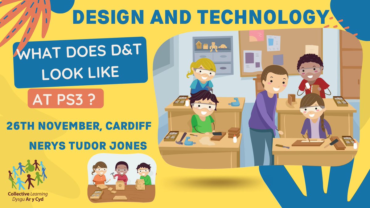 CollectiveLearn's tweet photo. 🚨What Does D&amp;T Look Like at PS3?🚨 - 26/11, Cardiff
A practical course from Nerys Tudor Jones where delegates can develop their understanding of mechanical systems and use real tools as they explore – levers and linkages, pulleys, gears and cams.
#STEM 

https://t.co/Xij2r4eAmP https://t.co/MeyE7xlmtS