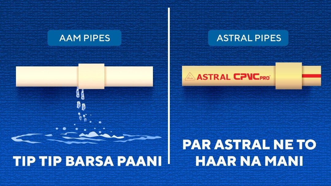 AstralPipes's tweet photo. Leakage ki jadd tak jao, Astral Pipes lagao!

#Astral #AstralPipes #AstralStrong #CPVCPro #Sooryavanshi #TipTipBarsapaani #LeakageProof #NoLeakage #Trending #TrendingNow #TrendingPost #TopicalSpot #TopicalPost https://t.co/211aTHzLGi