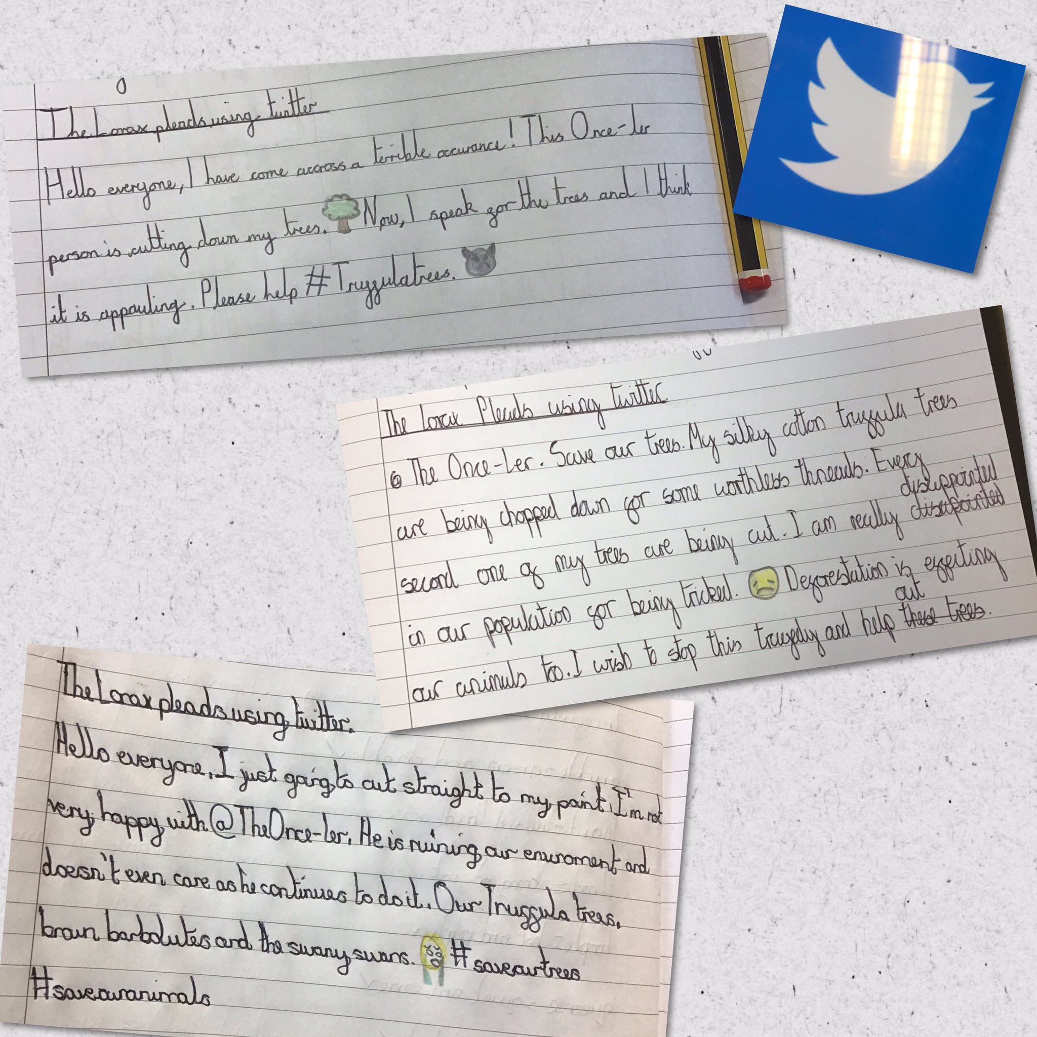 Class10 Stherberts Today We Are Using Social Media To Help The Lorax Save The Trees We Are Having To Think Hard About Which Words We Use To Covey The Meaning In