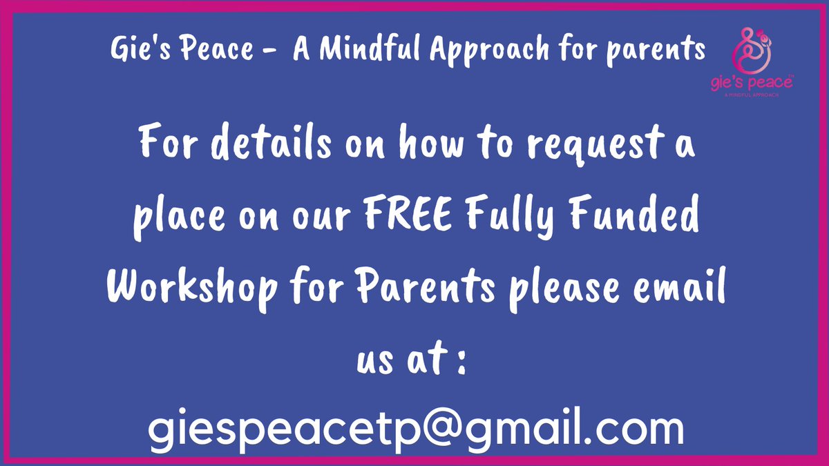 PeaceGie's tweet photo. Are you a parent or do you work with parents - see details of our FREE workshop for Parents @HSScotland @OPFS @pns2018 #mindfulparenting #mentalwellbeingforparents #mentalhealth #mumsupport #familysupport #wholefamilysupport #mindfulparents #stress #overwhelm #triggers #calm https://t.co/Ie4UJoyJaQ