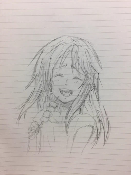 #過去絵を一枚だけ選んで貼れといわれたらどの絵を貼りますか見た人もやれ
4年前のお絵描き1枚目を 