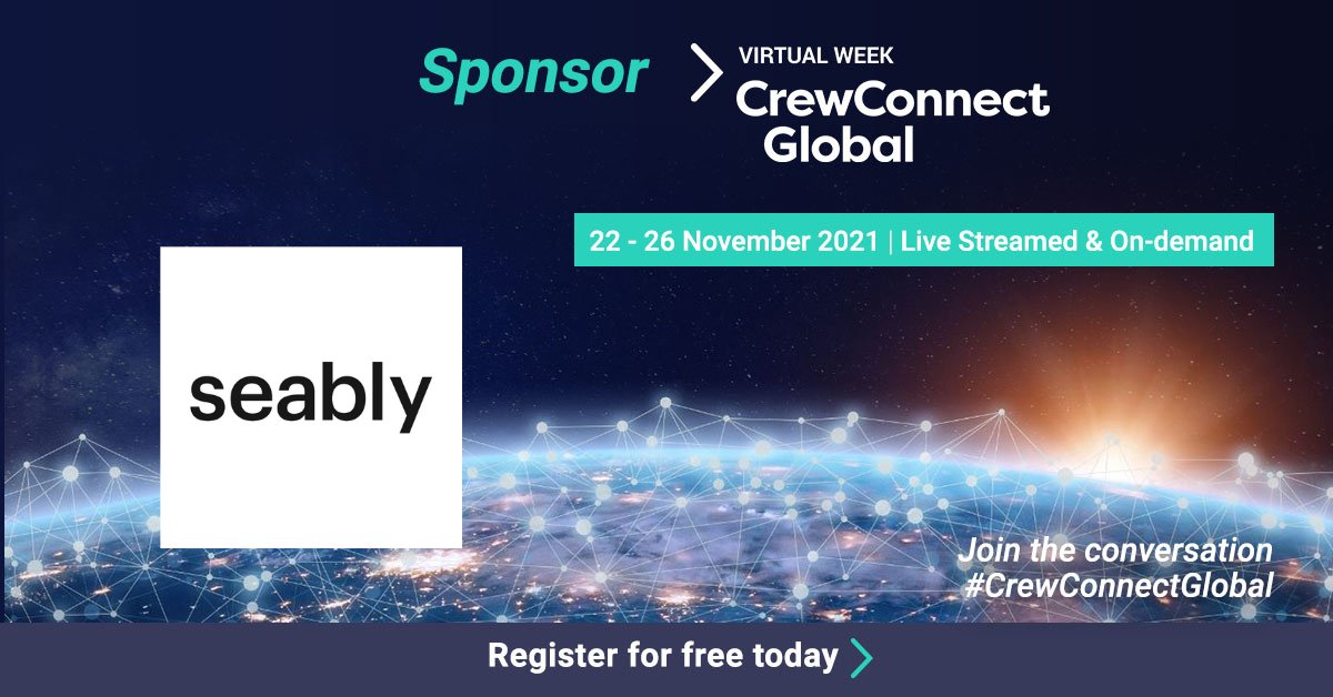 MaritimeIC's tweet photo. We're delighted to announce @SeablyTraining as our Sponsor for this year’s #CrewConnectGlobal Conference & Exhibition that will take place online next week - 22-26 November.
Join them and register for free now https://t.co/oiFcww5Nag
#Maritime #Crewing #Conference #CrewConnect https://t.co/AjI6JdjZQT