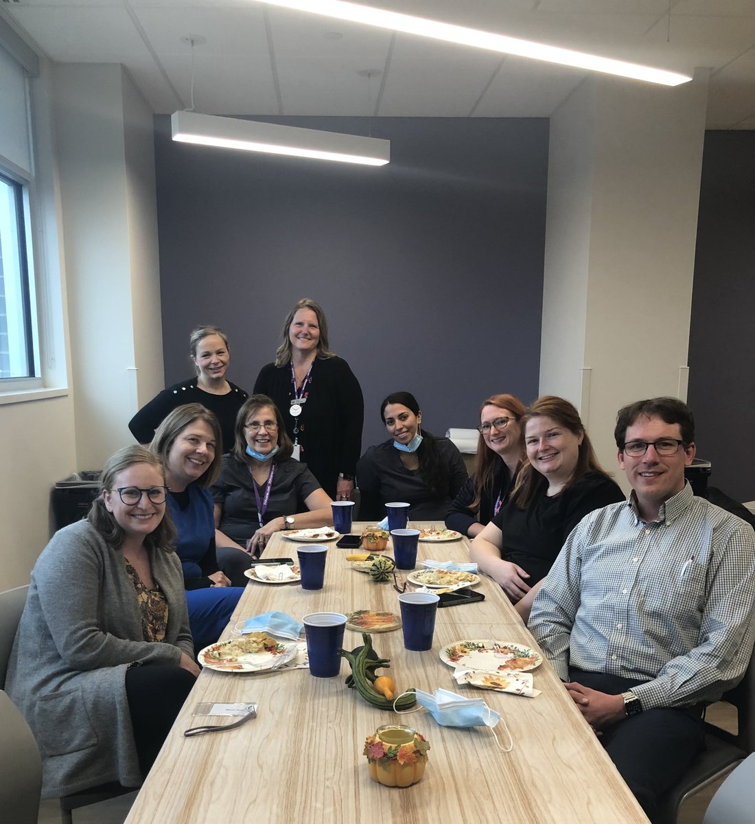 KidDocRach's tweet photo. COVID Booster and Work Friendsgiving! It’s a good day 🥰  @IHACares https://t.co/M6668RJq7V