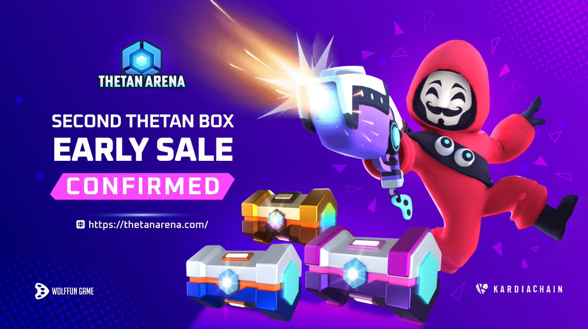 thetan_world's tweet photo. 🔔 24 HOURS FROM NOW, THE SECOND THETAN BOX EARLY SALE WILL START!
⏱Time: 12PM UTC on Nov 19th 
👉50K boxes will be sold within 48h
+ 30K Common - $100 BUSD
+ 16.5K Epic - $200 BUSD
+ 3.5K Legendary buy with $THG anchored around $1000
⚠️1 Account can only buy 1 box
#ThetanArena https://t.co/fqQMDyInqV