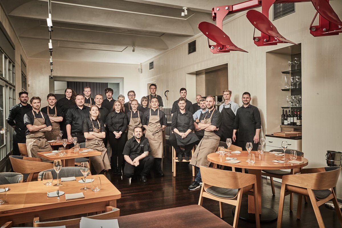 fieldrestaurant's tweet photo. Our team is celebrating fifth regain of the Michelin star and chef Radek Kašpárek says: "We were closed for half a year and we managed to keep our great team, I'm proud of that.I am very happy with the star, thank you to all my colleagues, the star is for you all!" https://t.co/gSEpu4tMbu