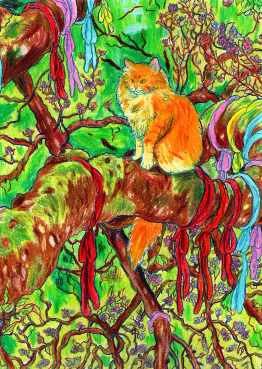 hannahlock's tweet photo. Hello #animalartistsunite ! I'm Hannah, I love animal friends and bright colours. 🐱✨ https://t.co/ig5AHKEmAw