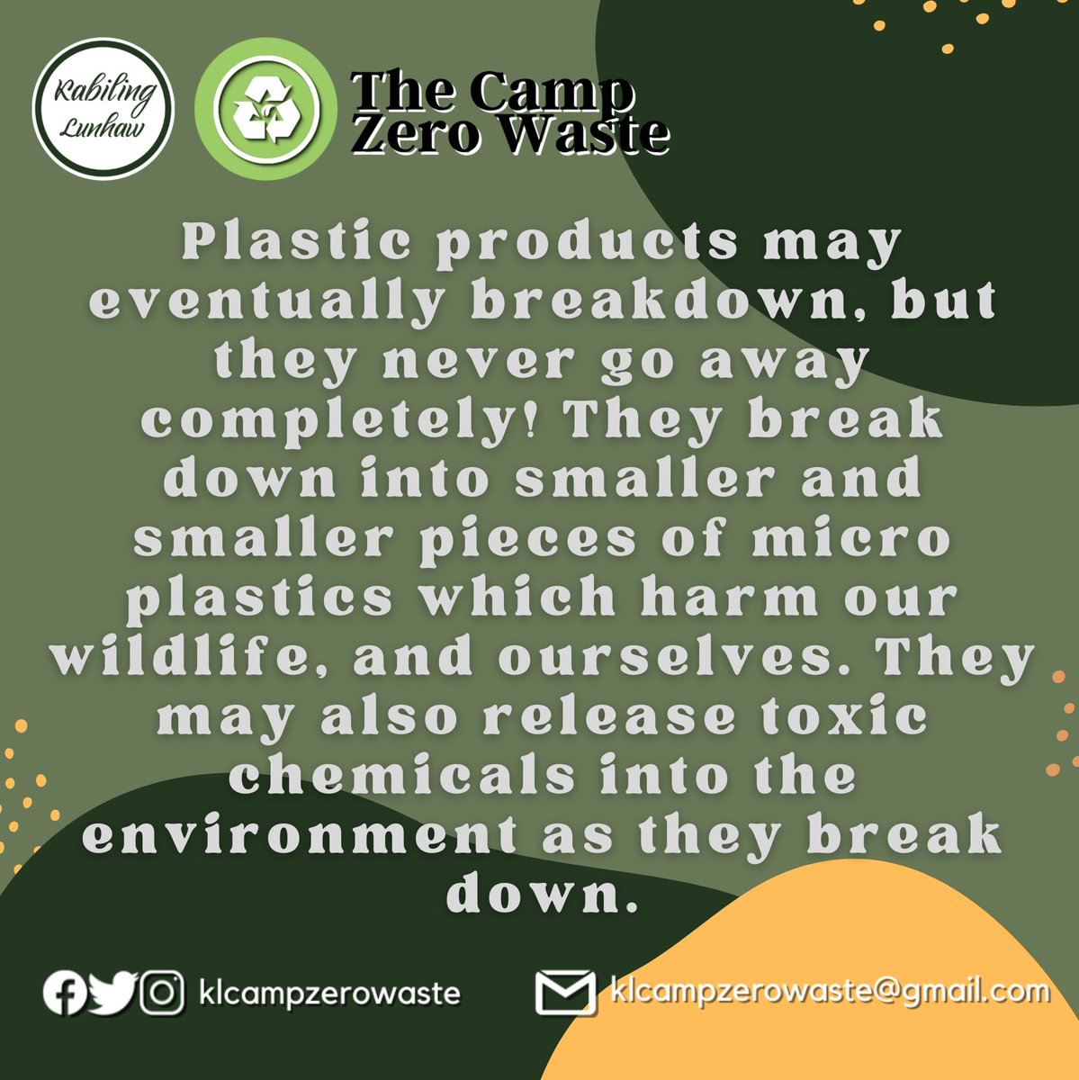 KLCampZeroWaste's tweet photo. The lifespan of plastics can be seven times longer than the average lifespan of a human being. Which means they stay longer on earth than you do! Even now, microplastics are everywhere. We consume them from the food we eat or from the air we breathe. And this is a serious + https://t.co/cVmttJV5NP