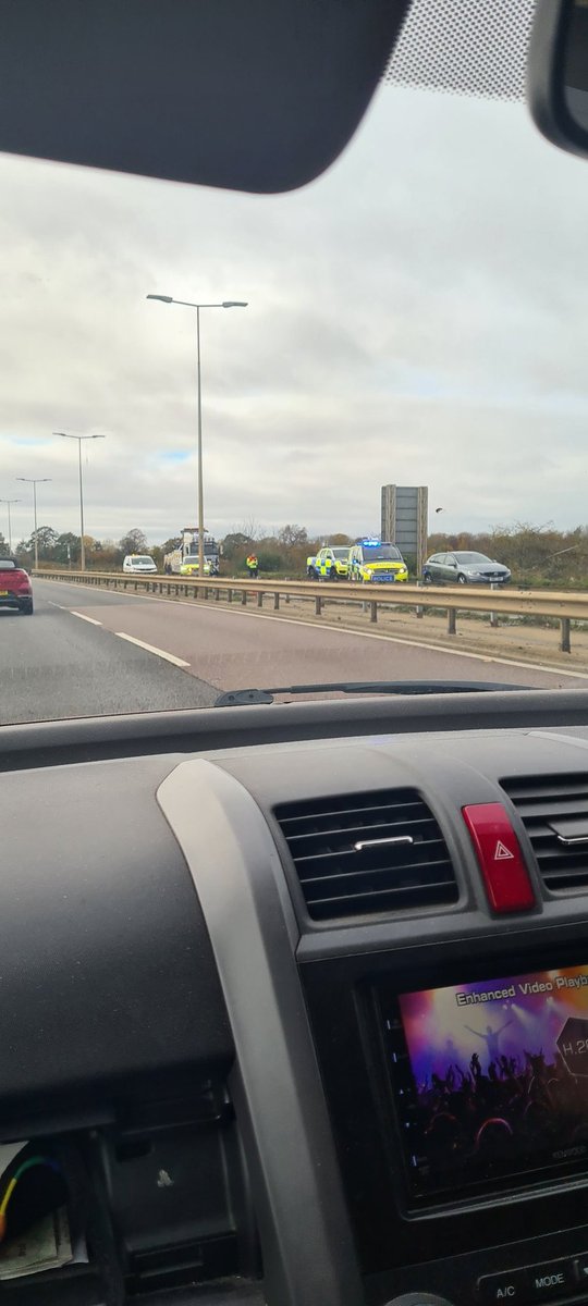 Fingers crossed everyone is ok but avoid a45 heading to Wellingborough. Just before earls barton turn off.