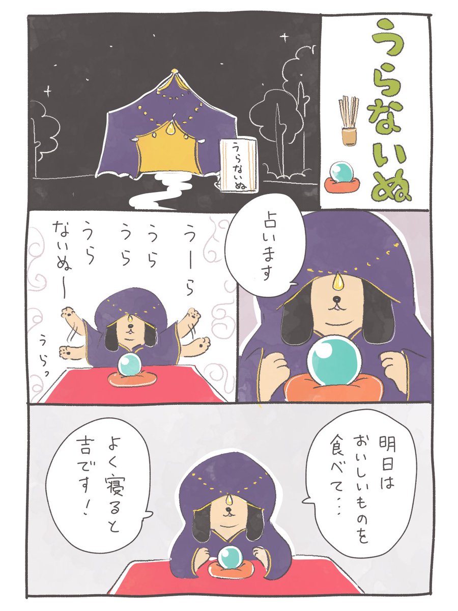 占ってくれる犬 
