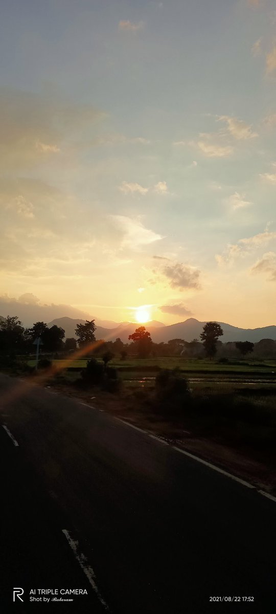 My village beautiful sunset💚