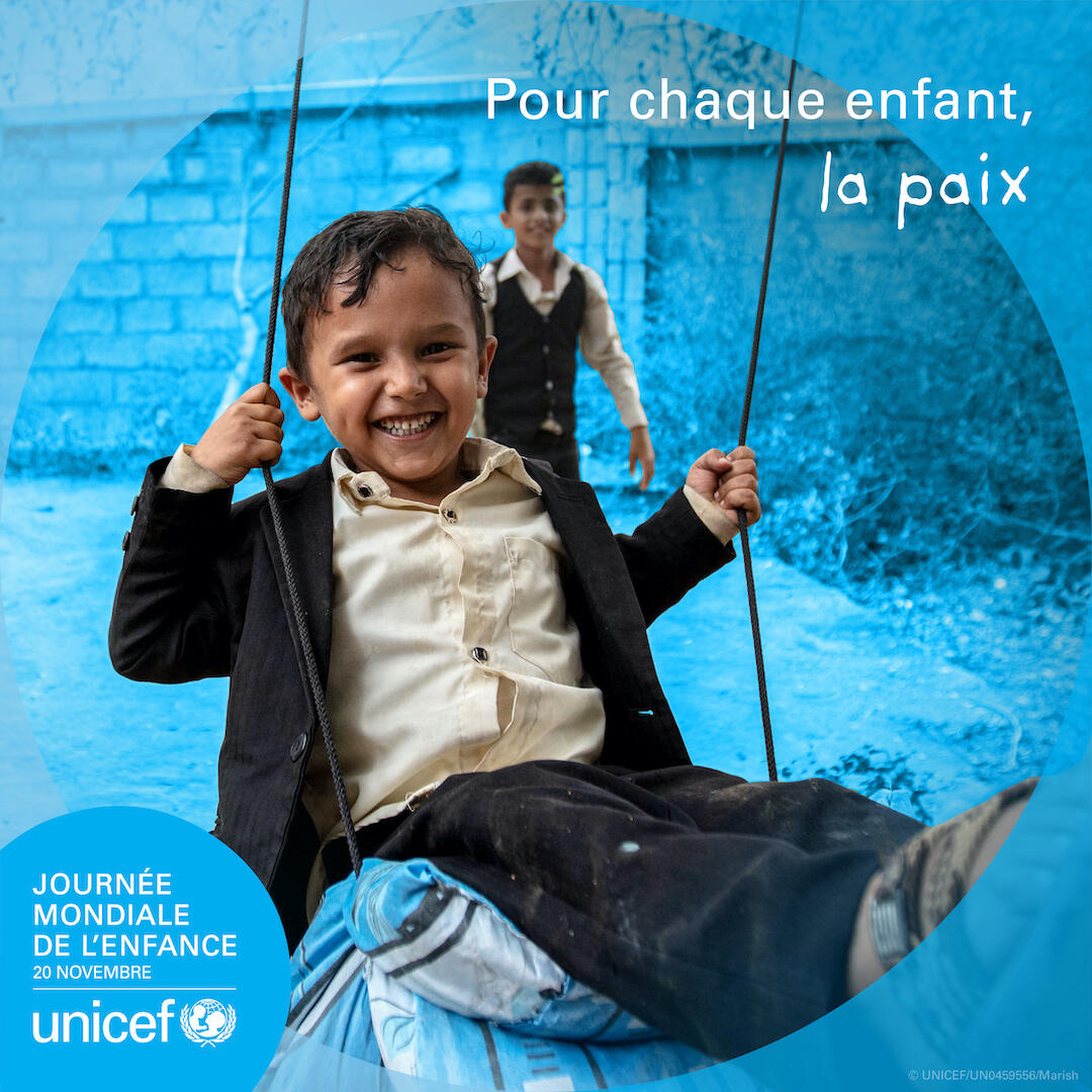 unicef_LO's tweet photo. 🕊 Pour les enfants, la paix ne peut attendre.
C’est maintenant qu’ils en ont besoin. Cette année, pour la #JournéeMondialeDelEnfance, unissez votre voix à l'appel d'@UNICEF_france en faveur d’un monde pacifique #PourChaqueEnfant 
👉 https://t.co/GcbZeLvQdA https://t.co/ypZFxzFVxJ
