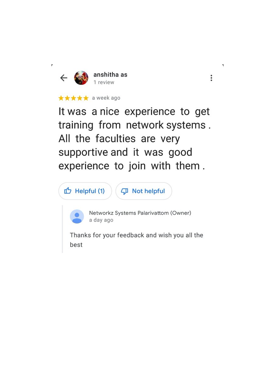 Digital70910201's tweet photo. Thank you Anshitha For your valuable feedback https://t.co/dQKy8m8laX