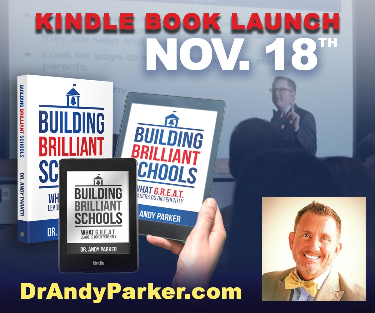 Today is the day!  The eBook version is now on sale for 99 cents!  
I need your help in making it an Amazon Best Seller today so that it  can reach more students, teachers, and leaders.
Go to drandyparker.com/book and get yours today!  
Eternally grateful to all of you!- Andy