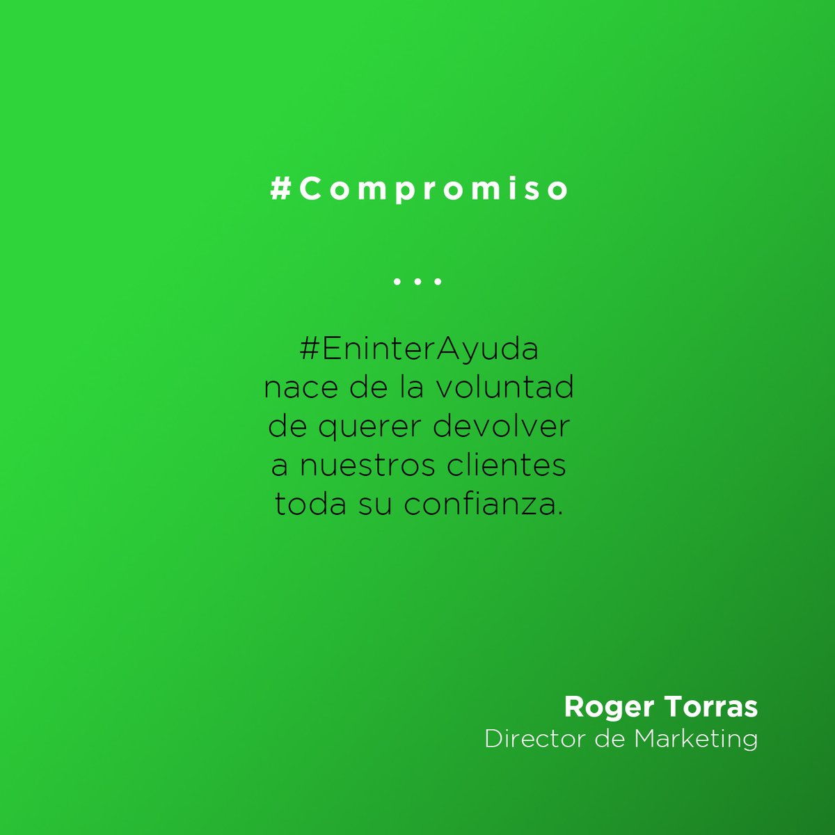 ENINTER's tweet photo. 🟢 En #EninterAscensores, contar con la #confianza de nuestros #clientes es nuestra mejor recompensa. Campañas como #EninterAyuda son el resultado del #compromiso de nuestro #equipohumano con ell@s 💚 https://t.co/yapFIL0vDT