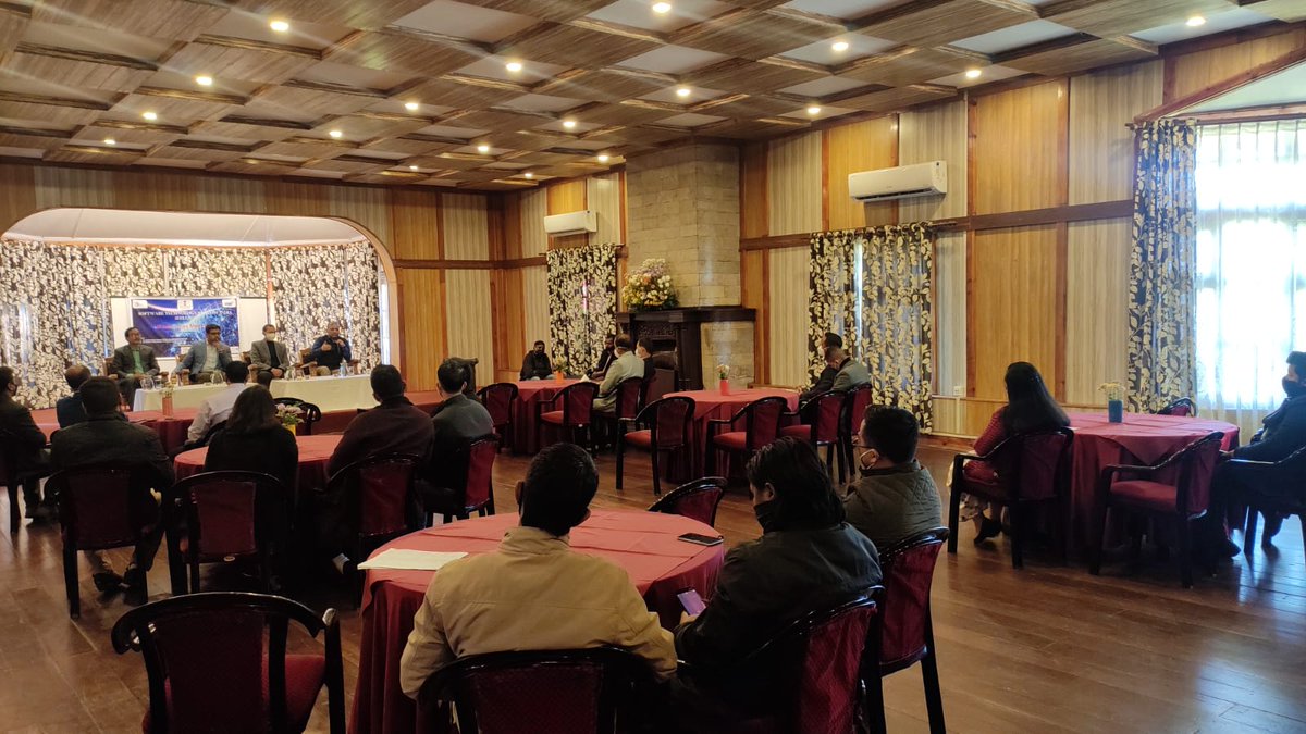 ShillongStpi's tweet photo. Sh. Manas Panda, Jurisdictional Director, STPI(Odisha, Bihar, Jharkhand &amp; NE), Sh. Subodh Sachan, Director, HQ and Director IT, Govt of Meghalaya had interaction with IT/ITES  Industry, #NEBPS &amp; #OctaNE startups on how to facilitate growth of respective sectors in NE @Omkar_Raii https://t.co/WZqjPem6Xg